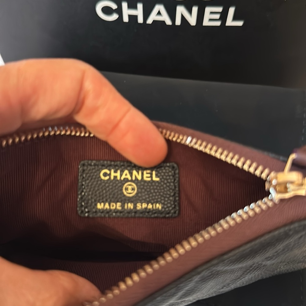 Authentic Chanel Quilted Mini O Case Pouch - Picture 10 of 14